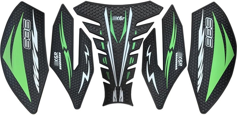 VORILES for Ninja ZX6R ZX 6R ZX-636 Ninja zx6r zx636 2013-2023 2024 2025 Side Decals Motorcycle Anti Slip Tank Pad Stickers ZX6R Accessories zx6r Tank pad Tank Grip Tank Stickers（Green） - Image 2